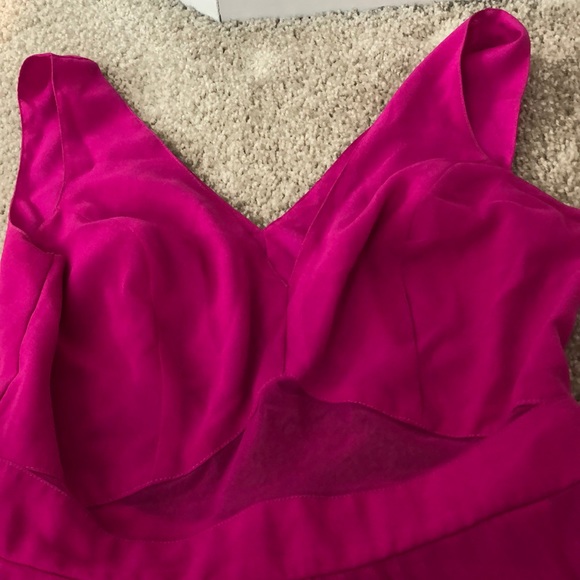 NWT ASOS Pleated V Neck Cut Out Back Mini Dress - Picture 6 of 8